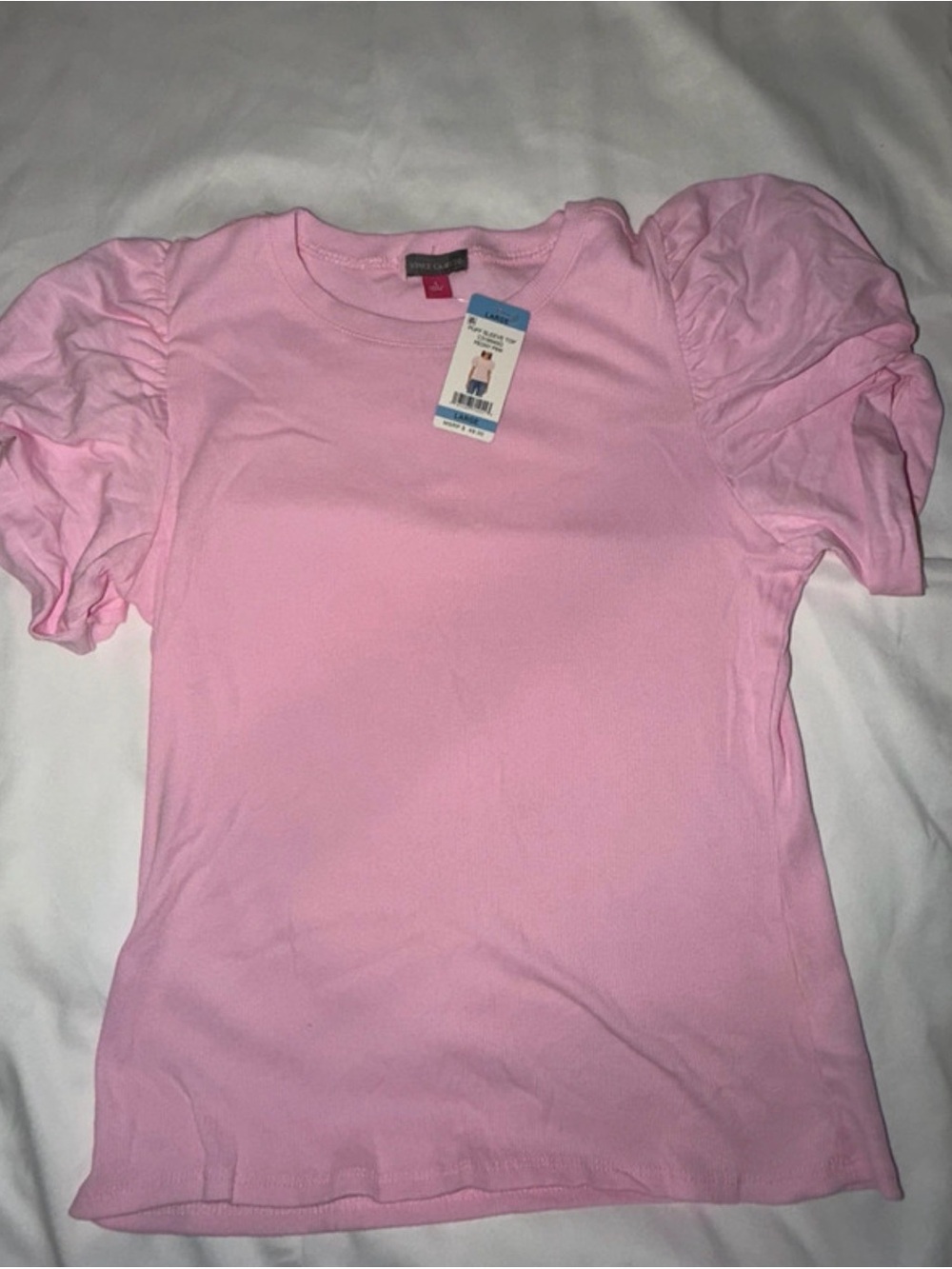 Vince Camuto Peony Pink Puff Sleeve Top - Women's